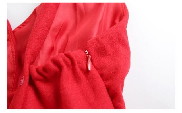 Jesienna sukienka dla dziewczynek 6-16 lat - czerwona, świąteczna, zimowa odzież dla dzieci - Wianko - 14