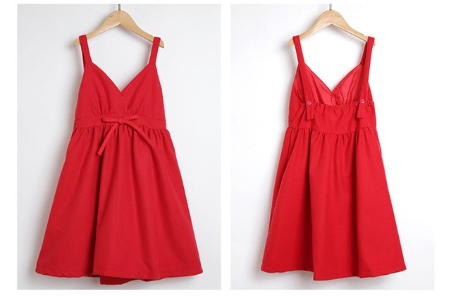 Jesienna sukienka dla dziewczynek 6-16 lat - czerwona, świąteczna, zimowa odzież dla dzieci - Wianko - 13