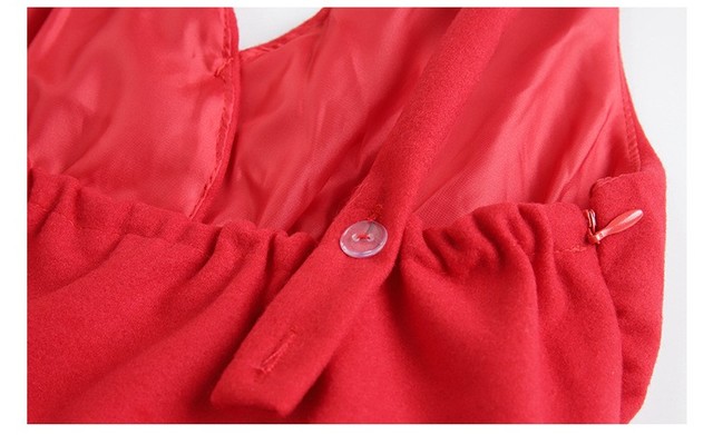 Jesienna sukienka dla dziewczynek 6-16 lat - czerwona, świąteczna, zimowa odzież dla dzieci - Wianko - 18