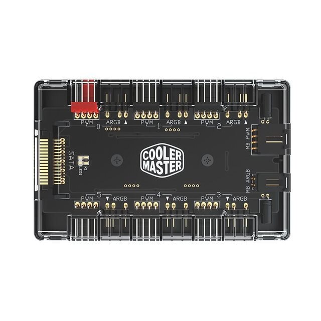 Splitter 1 do 6 sposobów na podłączenie zasilania wentylatorów obudowy RGB 5V/3PIN z interfejsem ARGB PWM i złączem SATA - Wianko - 2