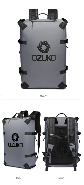 Plecak motocyklowy OZUKO na laptop 15.6 cala wodoodporny mężczyzna młodzieżowy torba podróżna Mochilas - Wianko - 18