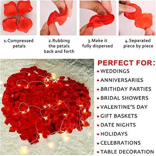 100 sztuk 5*5 cm romantyczne kolorowe jedwabne płatki różane do dekoracji ślubnych i prezentów - Wianko - 4