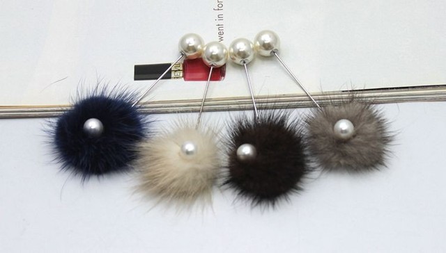 Broszka Chuzzle Pin z perłowymi szpilkami wełnianymi - biżuteria dla kobiet Br936-02 - Wianko - 3