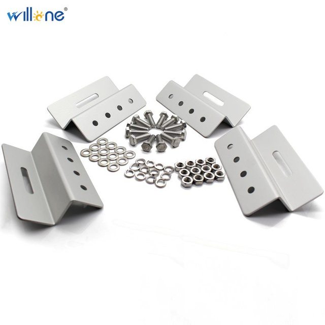 Montaż paneli słonecznych - zestaw Willone Z, 4 aluminiowe wsporniki ze stali nierdzewnej - Wianko - 8