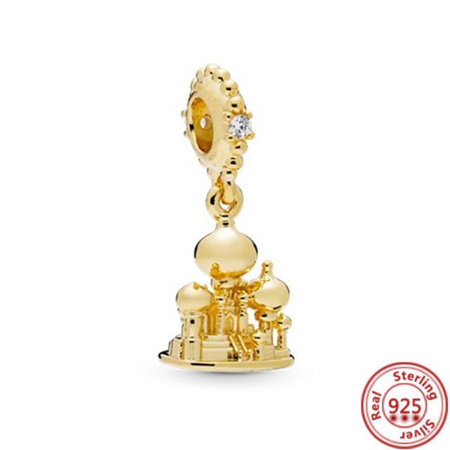 Bransoletka Pandora DIY - 925 srebrny złoty łańcuch bezpieczeństwa z wisiorkiem drzewa genealogicznego, motylem i sercem - biżuteria dla kobiet - Wianko - 9
