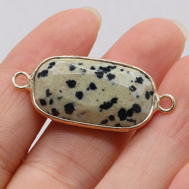 Naturalny kamień szlachetny prostokątny złącze wisiorek naszyjnik bransoletka DIY biżuteria - Celebrytka, rozmiar 15x35 Mm - Wianko - 4
