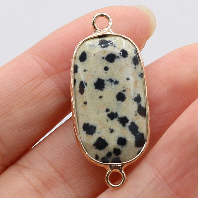 Naturalny kamień szlachetny prostokątny złącze wisiorek naszyjnik bransoletka DIY biżuteria - Celebrytka, rozmiar 15x35 Mm - Wianko - 5