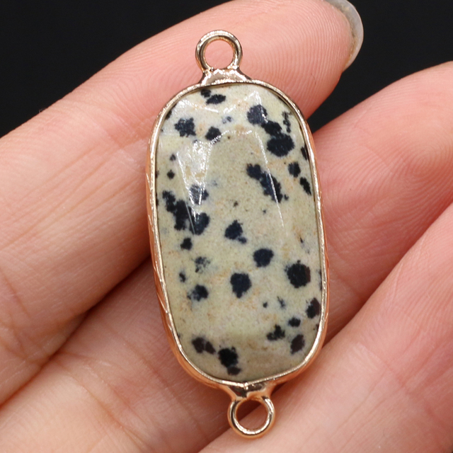 Naturalny kamień szlachetny prostokątny złącze wisiorek naszyjnik bransoletka DIY biżuteria - Celebrytka, rozmiar 15x35 Mm - Wianko - 7