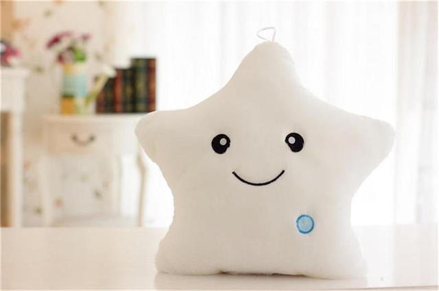 Poduszka Luminous Pillow Stars - podświetlana, kolorowa pluszowa zabawka z Led Light - idealna na prezent dla dzieci i dziewcząt - Wianko - 6