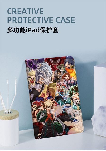 Etui My Hero Academia na Apple iPad - klapka japonia Anime PU skóra - iPad Pro mini okładka Coque - Wianko - 5