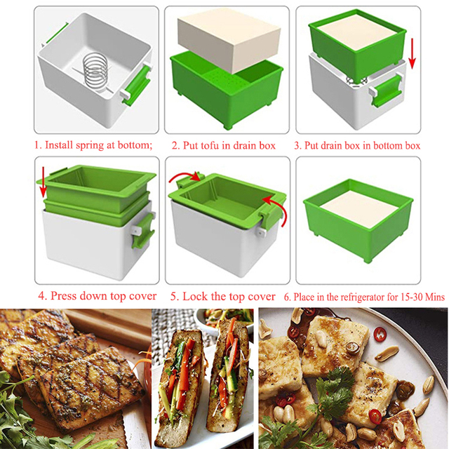 Prasa do Tofu ze specjalną formą do naciskania i formowania sera sojowego - zestaw narzędzi kuchennych do domowego robienia Tofu - Wianko - 4