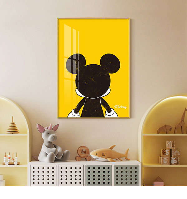 Plakat obraz na ścianę Cartoon kaczor Donald i Mickey Mouse Disney, widok z tyłu, obraz na płótnie, dekoracja wnętrza pokoju dziewczyn - Wianko - 7