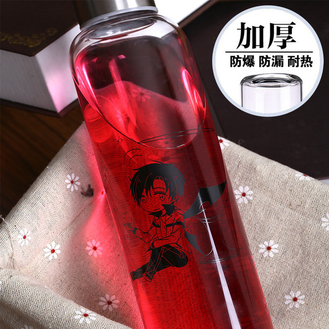 Figurka akcji postaci z anime Mo Dao Zu Shi i Demon Slayer – Wei Wuxian – kubek wodny 550 ml ze szklaną butelką, drukowana postać, torba - Wianko - 14