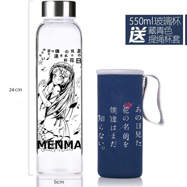 Figurka akcji postaci z anime Mo Dao Zu Shi i Demon Slayer – Wei Wuxian – kubek wodny 550 ml ze szklaną butelką, drukowana postać, torba - Wianko - 19