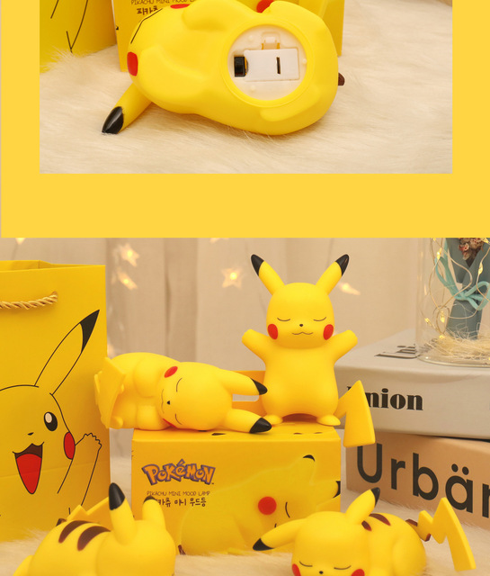 Pokemon Pikachu - śliczna lampka nocna z miękkim światłem do sypialni, ozdoba dla dzieci, świetna zabawka świąteczna - Wianko - 6