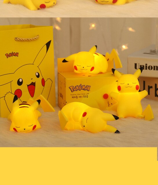 Pokemon Pikachu - śliczna lampka nocna z miękkim światłem do sypialni, ozdoba dla dzieci, świetna zabawka świąteczna - Wianko - 7