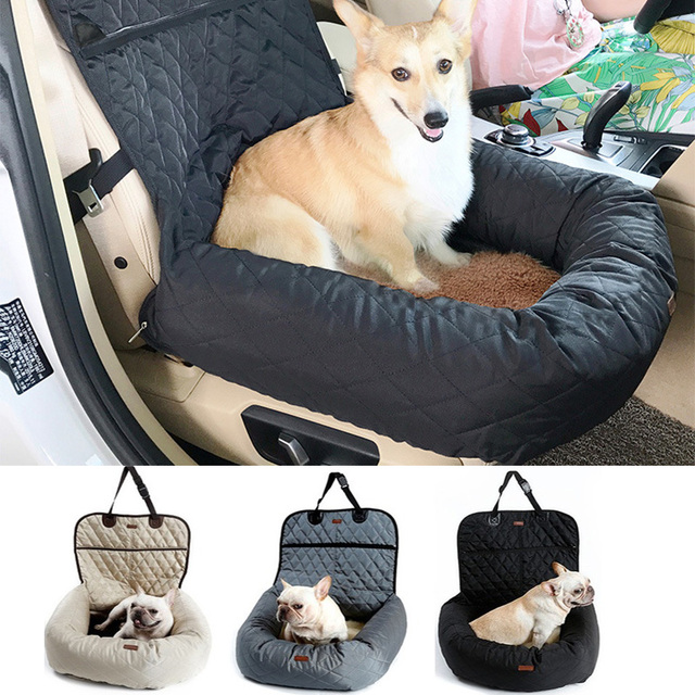 2 w 1 Składany koszyk na siedzenie samochodowe dla psa i torba podróżna - bezpieczny przewóz dla szczeniaczków i akcesoria podróżne - Wianko - 1