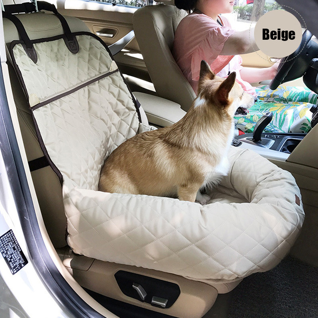 2 w 1 Składany koszyk na siedzenie samochodowe dla psa i torba podróżna - bezpieczny przewóz dla szczeniaczków i akcesoria podróżne - Wianko - 8