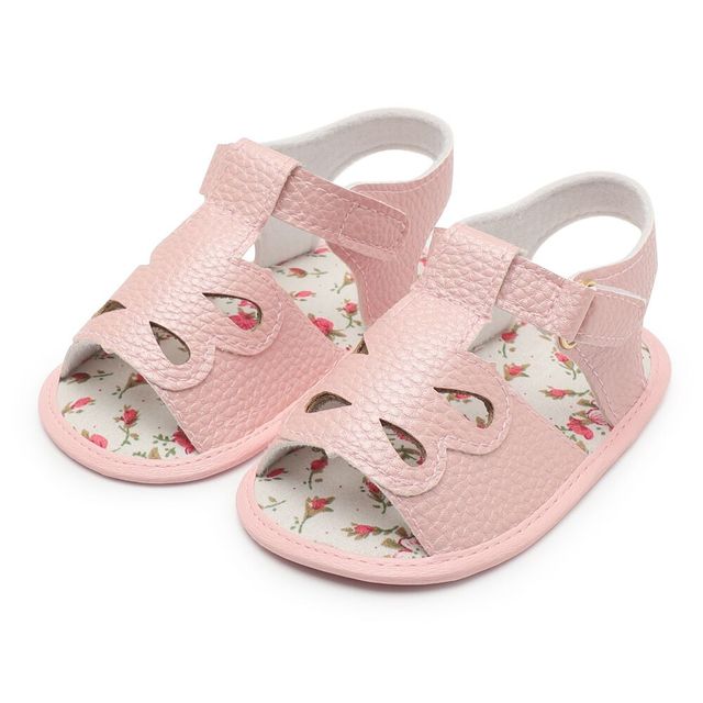 Dziecięce sandały letnie dla noworodka z miękkimi podeszwami - małe różowe buty na pierwszy krok - Wianko - 16