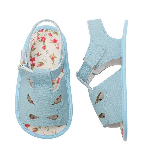 Dziecięce sandały letnie dla noworodka z miękkimi podeszwami - małe różowe buty na pierwszy krok - Wianko - 9