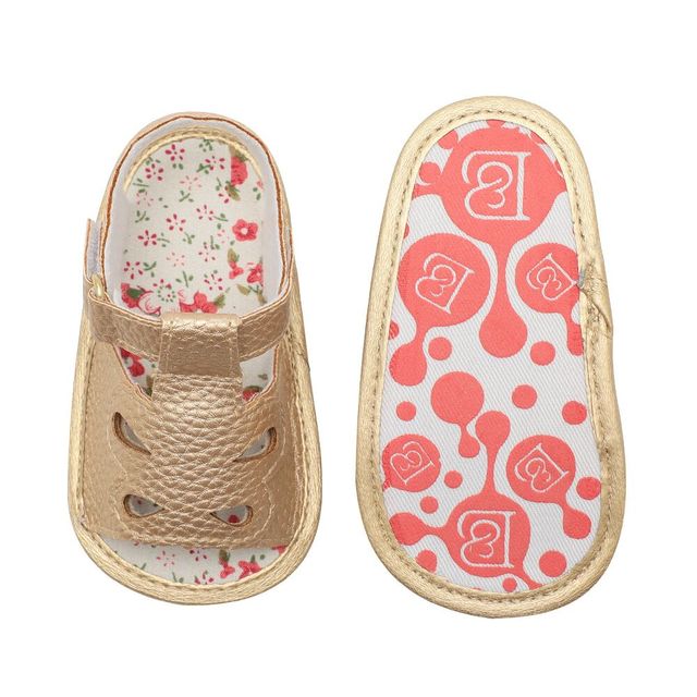 Dziecięce sandały letnie dla noworodka z miękkimi podeszwami - małe różowe buty na pierwszy krok - Wianko - 3