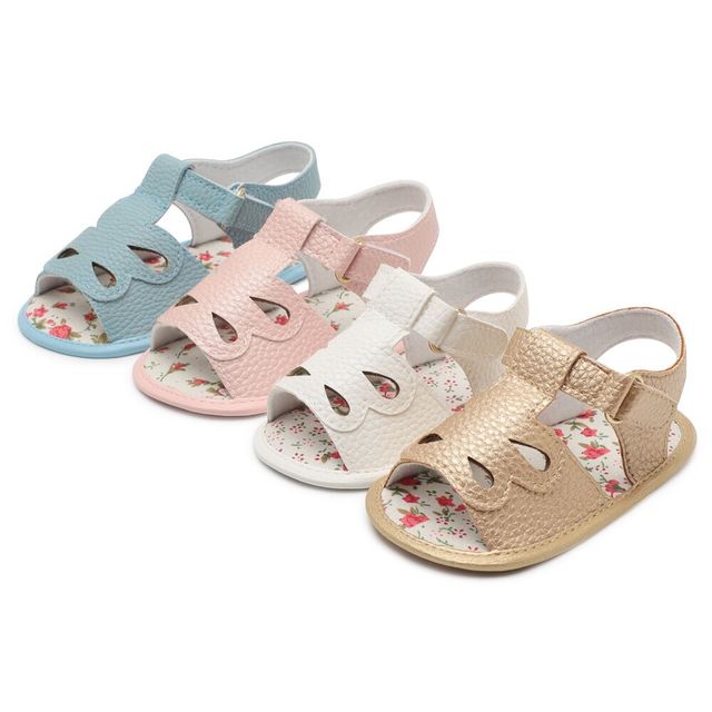 Dziecięce sandały letnie dla noworodka z miękkimi podeszwami - małe różowe buty na pierwszy krok - Wianko - 2