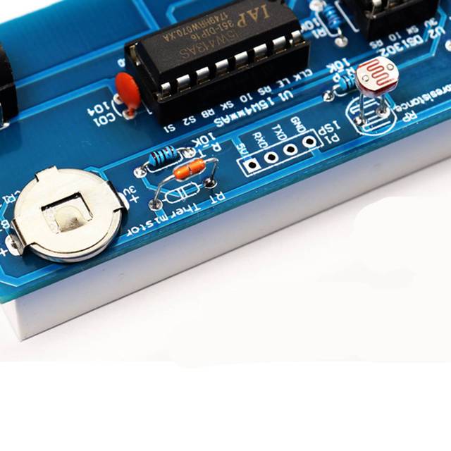 Zestaw DIY zegar elektroniczny LED 4-cyfrowy 5V w formie tuby, multikolorowy, przezroczysty futerał, 12/24-godzinny wyświetlacz plastikowy - Wianko - 11