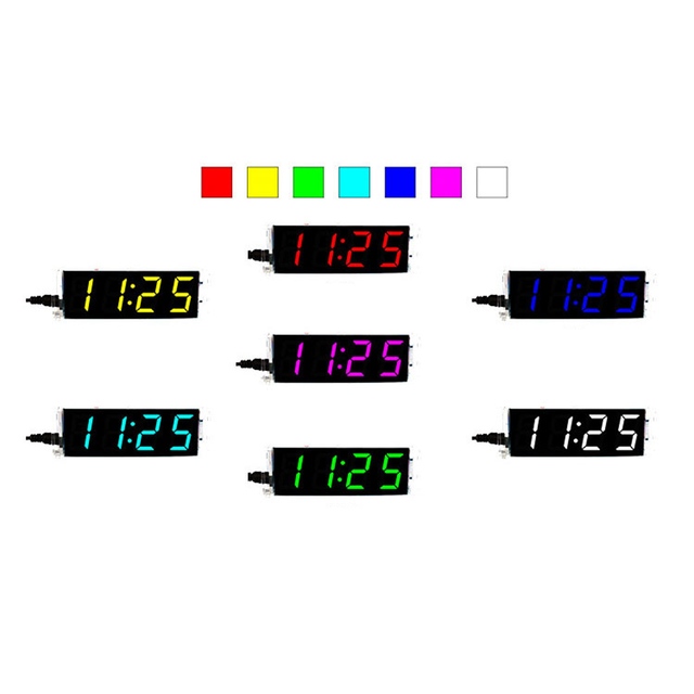 Zestaw DIY zegar elektroniczny LED 4-cyfrowy 5V w formie tuby, multikolorowy, przezroczysty futerał, 12/24-godzinny wyświetlacz plastikowy - Wianko - 10