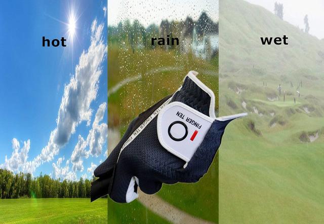 Rękawice golfowe męskie – 1/2/6 sztuk lewa ręka, oddychające, odpornościowe na deszcz, antypoślizgowe – rozmiary S, M, ML, L, XL - Wianko - 16