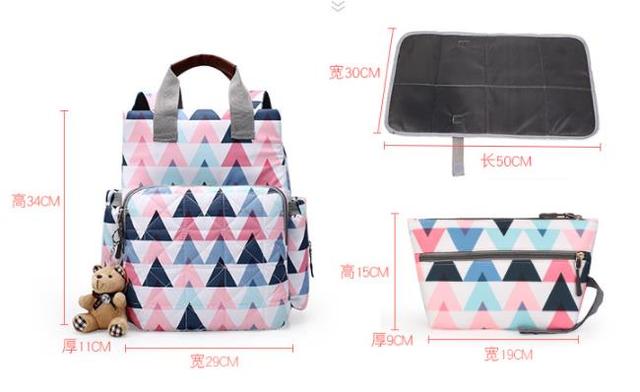 Plecak podróżny dla matki z dużą pojemnością i designerską torbą na pieluchy, wraz z prezentem do opieki nad dzieckiem - Wianko - 5