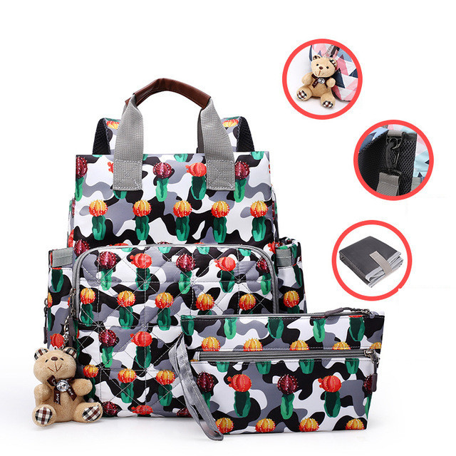 Plecak podróżny dla matki z dużą pojemnością i designerską torbą na pieluchy, wraz z prezentem do opieki nad dzieckiem - Wianko - 11