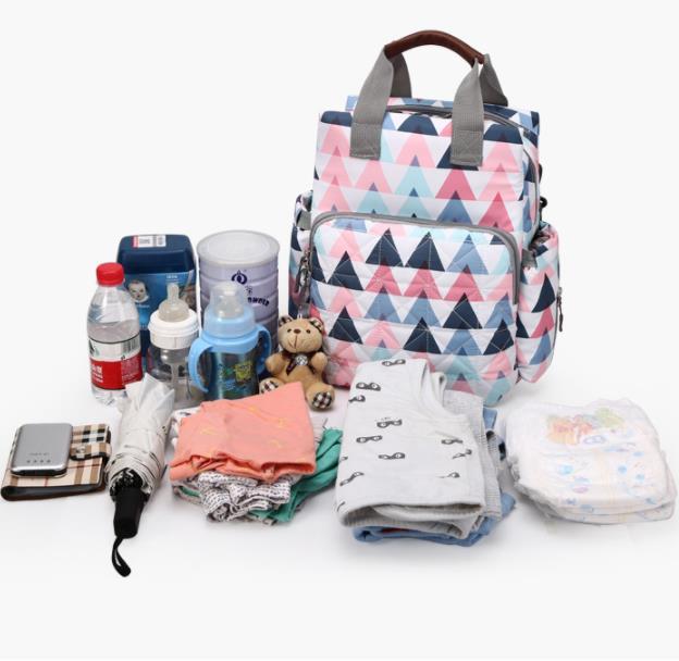 Plecak podróżny dla matki z dużą pojemnością i designerską torbą na pieluchy, wraz z prezentem do opieki nad dzieckiem - Wianko - 1