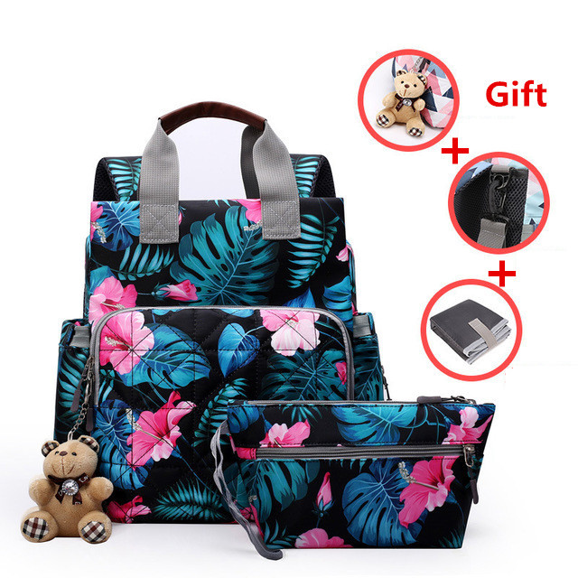 Plecak podróżny dla matki z dużą pojemnością i designerską torbą na pieluchy, wraz z prezentem do opieki nad dzieckiem - Wianko - 9