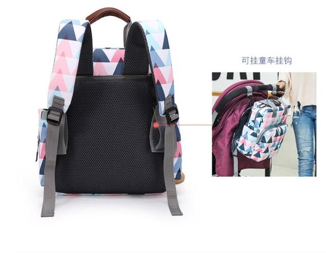 Plecak podróżny dla matki z dużą pojemnością i designerską torbą na pieluchy, wraz z prezentem do opieki nad dzieckiem - Wianko - 8