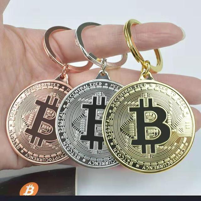 Bitcoin moneta breloczek pozłacany kolekcjonerska Casascius Bit - Wianko - 4