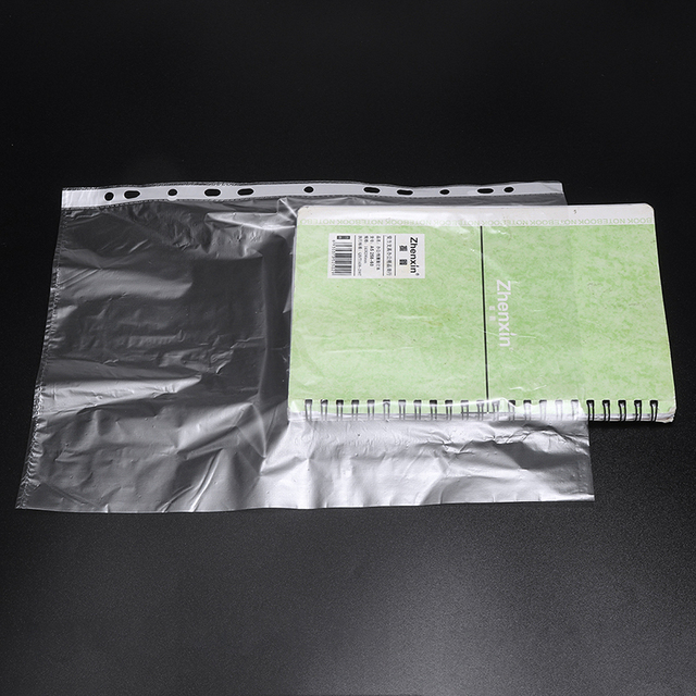 Foldery z przezroczystymi dziurkowanymi kieszeniami A4, 100 szt., tworzywo sztuczne, jasne, biuro, szkoła - Wianko - 6