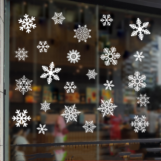 Dekoracyjne folie okienne z bożonarodzeniowym wzorem płatka śniegu - noworoczną dekorację domową dla świątecznego klimatu - Wianko - 2