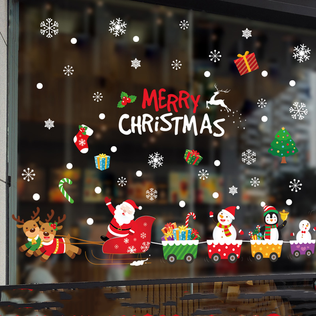 Dekoracyjne folie okienne z bożonarodzeniowym wzorem płatka śniegu - noworoczną dekorację domową dla świątecznego klimatu - Wianko - 3