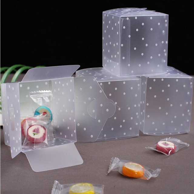 10 sztuk plastikowych pudełek na ciasteczka i słodycze - prezentowe i kwadratowe torby na czekoladki do ślubu i imprez - Wianko - 6