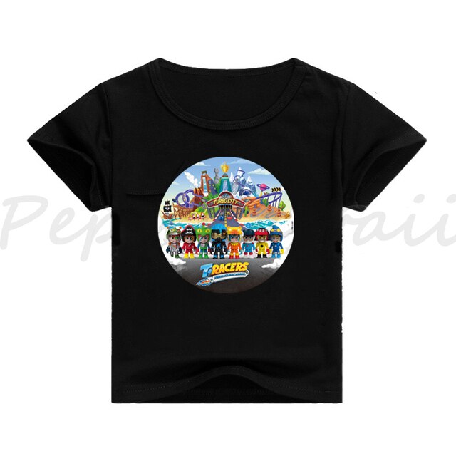 Koszulka T-RACERS Camiseta dla małych dzieci - chłopcy i dziewczynki, krótki rękaw, zwycięska koszulka Spin Tee Topy Kid T RACERS - Wianko - 8