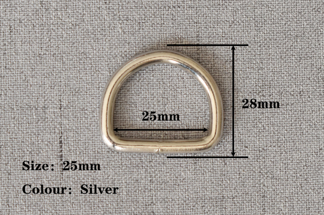 Metalowa klamra D pierścieniowa, wysokiej jakości, 1 szt/paczka, 25mm, do taśmy plecak, torby, pasek skórzany, rzemieślniczy, torebka na pasku, obroża dla zwierząt - Wianko - 1