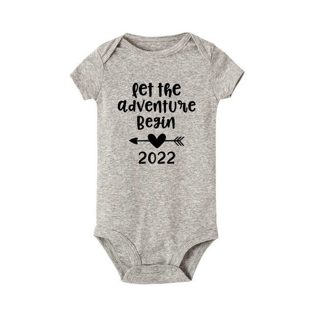 2022 Kombinezon letni dla noworodka - body dla dziewczyny i chłopca oznajmiające ciążę - Wianko - 5