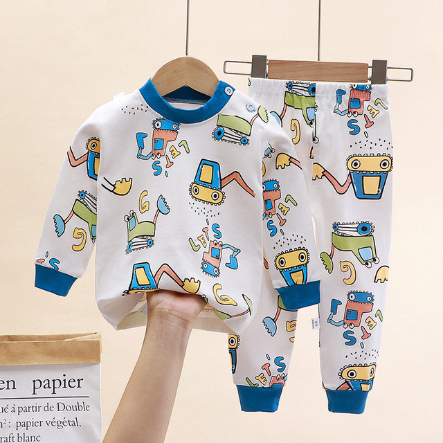 Zestawy ubrań dla niemowląt: koszula + spodnie 2 sztuki, jesień/zima, dla dziewczynek i chłopców - Wianko - 12