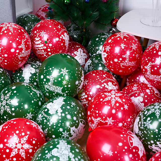 30 sztuk złotych i zielonych balonów lateksowych z konfetti - dekoracje na Boże Narodzenie, święta, urodziny i ślub - Wianko - 2