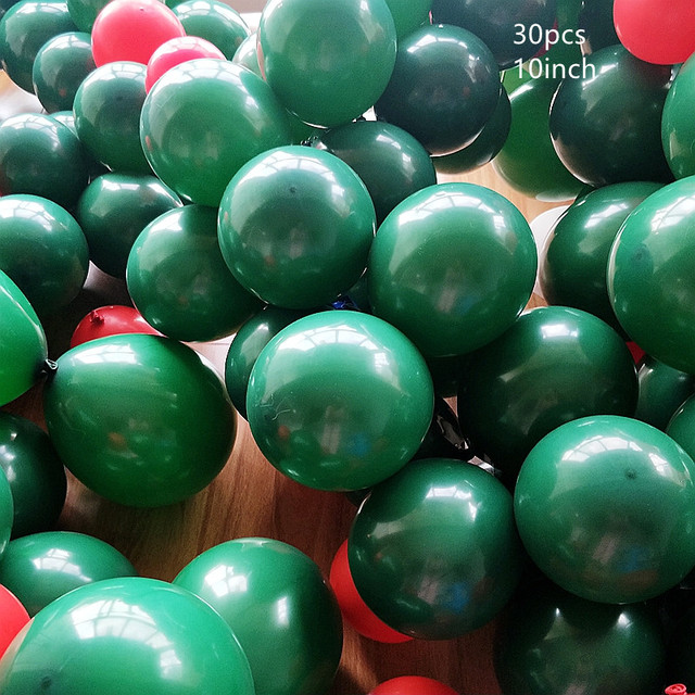 30 sztuk złotych i zielonych balonów lateksowych z konfetti - dekoracje na Boże Narodzenie, święta, urodziny i ślub - Wianko - 4