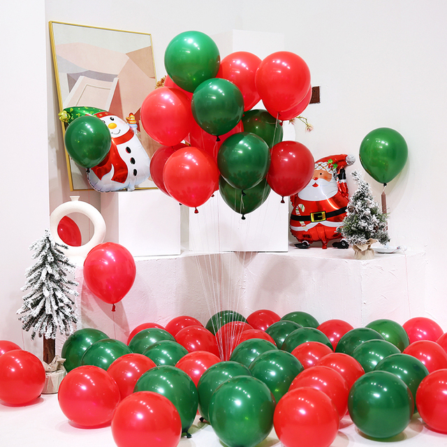 30 sztuk złotych i zielonych balonów lateksowych z konfetti - dekoracje na Boże Narodzenie, święta, urodziny i ślub - Wianko - 6
