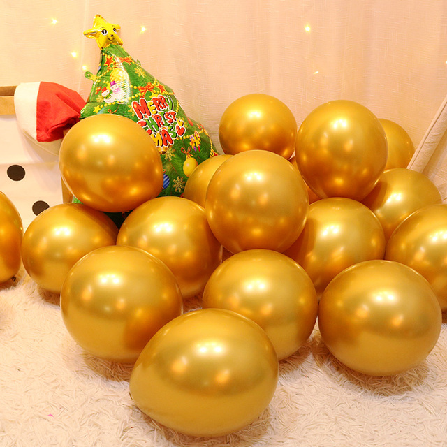 30 sztuk złotych i zielonych balonów lateksowych z konfetti - dekoracje na Boże Narodzenie, święta, urodziny i ślub - Wianko - 7