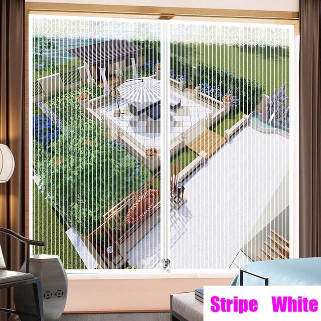 Przezroczysta, zmywalna moskitiera na okno z zamkiem błyskawicznym, do montażu w sypialni - Home Room - Wianko - 18