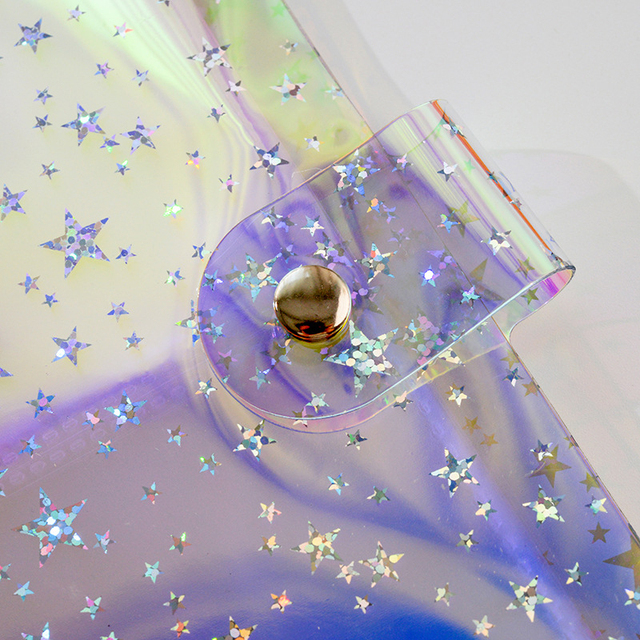 Przenośny album fotograficzny PP z 200 kieszeniami w brokatowym kolorze dla Mini Instax, z etykietą imienną i wzorem Glitter Star Plaid - Wianko - 4
