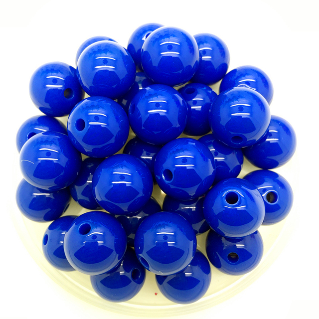 100 sztuk podstawowe kolory akrylowe okrągłe perły Spacer luźne koraliki DIY - Wianko - 7